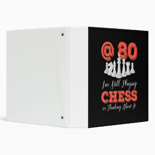 Funny 80th Birthday Gift - 80 Year Old Chess Queen Binder