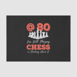 Funny 80th Birthday Gift - 80 Year Old Chess Queen Tissue Paper