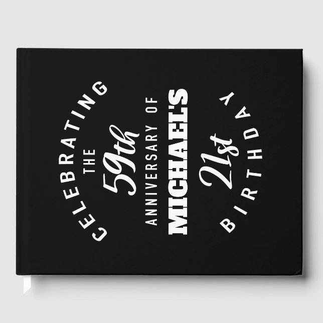 Funny 80th Birthday Personalized Guest Book (Front)