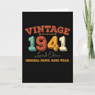 Funny 84 Year Old 1941 Vintage 84th Birthday Gift Card