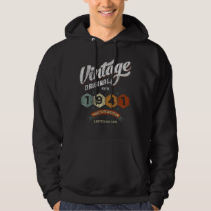 Funny 84 Year Old 1941 Vintage 84th Birthday Gift Hoodie