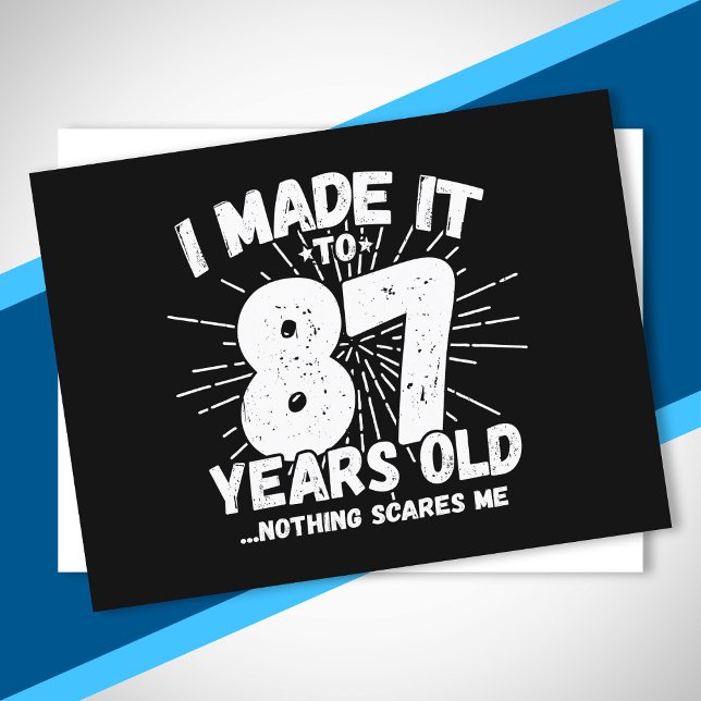 Funny 87th Birthday Quote Sarcastic 87 Year Old Postcard (Creator Uploaded)