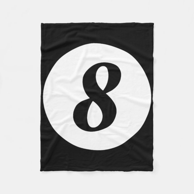 Funny 8 Ball Magic Billiards Pool Lazy Halloween C Fleece Blanket (Front)