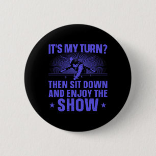 Funny 8 Ball Pool Design For Men Women Pool Player 2 Inch Round Button