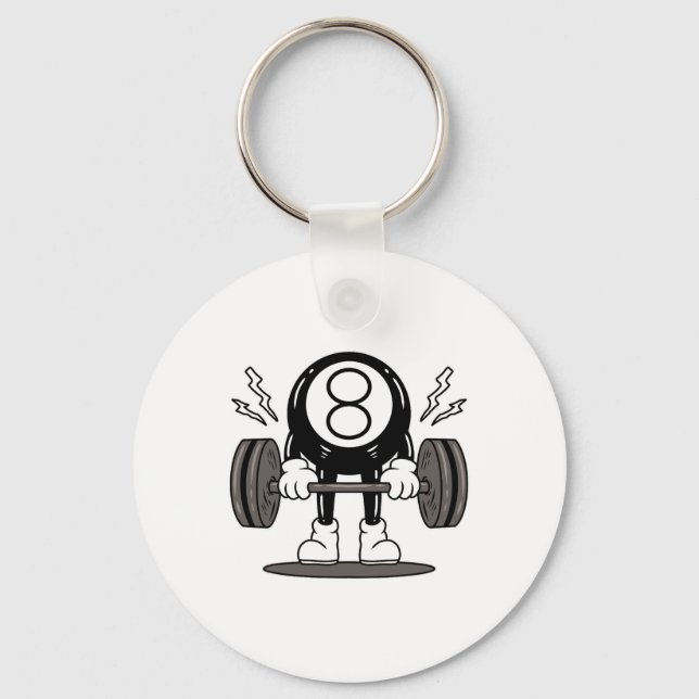 Funny 8 Ll Billiard Pool Player Eight Ll Billiards Keychain (Front)