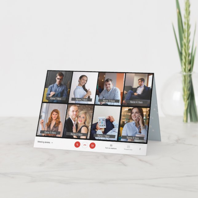 Funny 8 Spot Zoom Noël Carte de voeux (Devant)