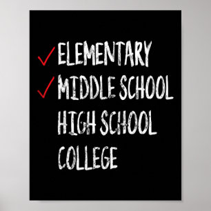 Funny 8th Grade Graduation Gift Middle School Grad Poster