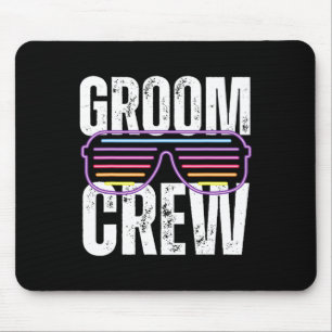 Funny 90s Groom Crew Sungles Bachelor Wedding Mouse Pad