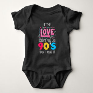 Funny 90s Love Quote Colorful Music Heart Baby Bodysuit