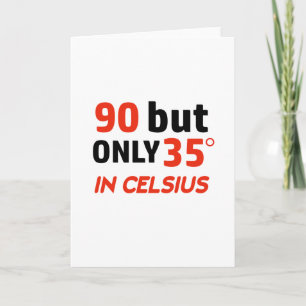 Funny 90th birthday design card