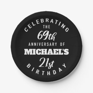 Funny 90th Birthday Personalized Paper Plate