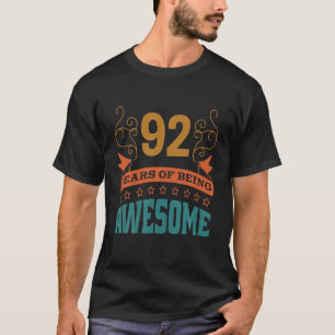 Funny 92Th Birthday B-Day Saying Age 92 Year Joke T-Shirt