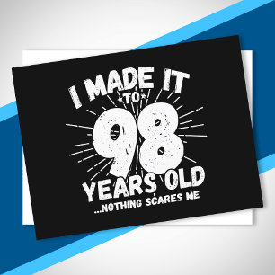 Funny 98th Birthday Quote Sarcastic 98 Year Old Postcard