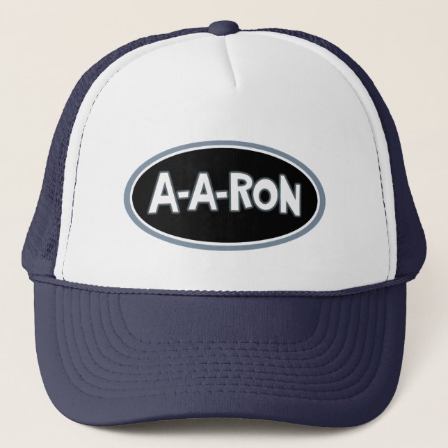 Funny A-A-Ron AARON Trucker Hat (Front)