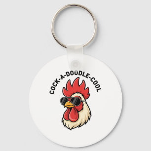 Funny A Doodle Cool Chicken Lover Pun _1 Keychain