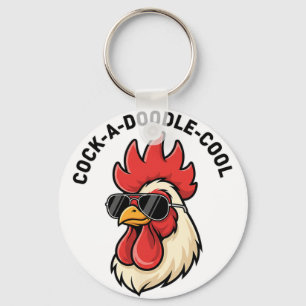 Funny A Doodle Cool Chicken Lover Pun Keychain
