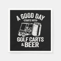 Funny A Good Day Starts With Golf Carts Beer