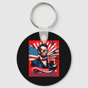 Funny Abe Lincoln 4th Of July Patriotic American U Keychain