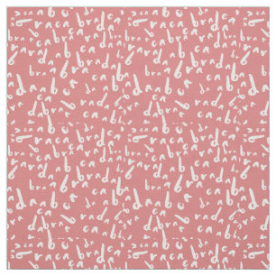 Funny Abracadabra White Text. Coral Pink Backdrop