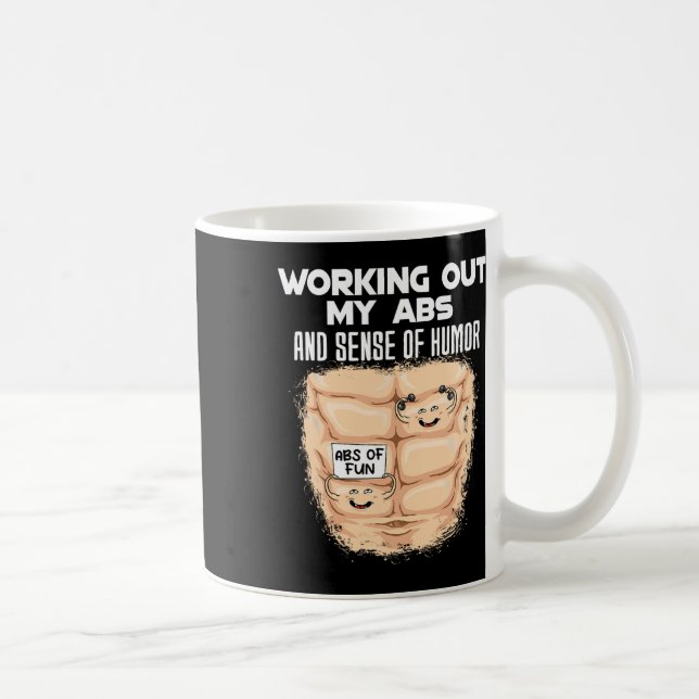 Funny Abs Exercise Muscle Building Bodybuilding 1  Coffee Mug (Right)