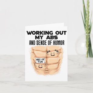 Funny Abs Exercise Muscle Building Bodybuilding  Card