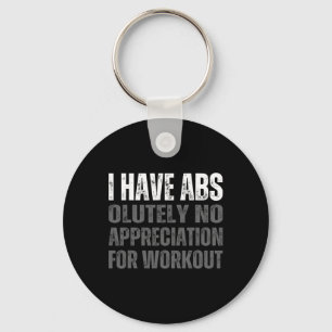 Funny Abs Humour Keychain