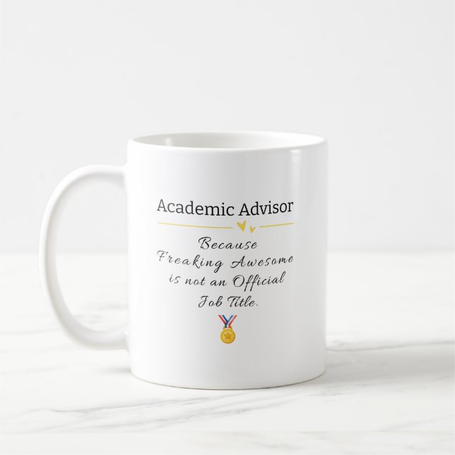 Funny Academic Advisor Job Title Coffee Mug (Left)