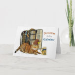 Funny Accordion Kitty Birthday Card<br><div class="desc">This funny cat in a tyrolean hat with an accordion,  reminds us that it's time to sing the Happy Birthday song again.</div>