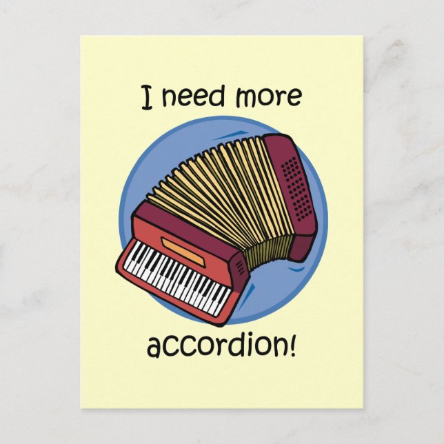 Funny accordion postcard (Front)