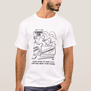 Funny Accountant Checks Slimming Club Figures T-Shirt