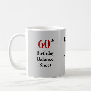 Funny Accountant CPA 60th Birthday Balance Sheet Coffee Mug