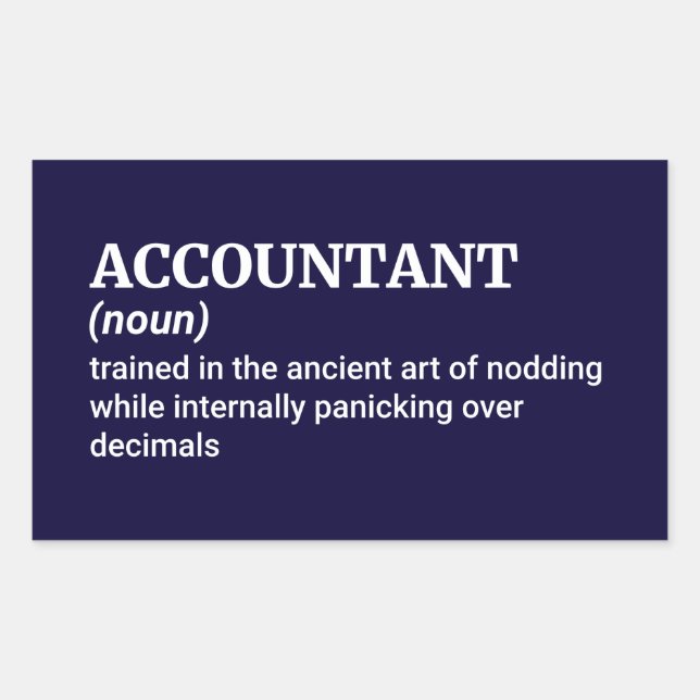 Funny Accountant Definition Sticker (Front)