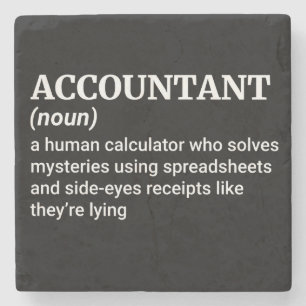 Funny Accountant Definition Stone Coaster