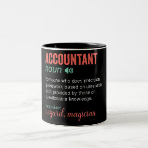 Funny Accountant Definition Two-Tone Coffee Mug