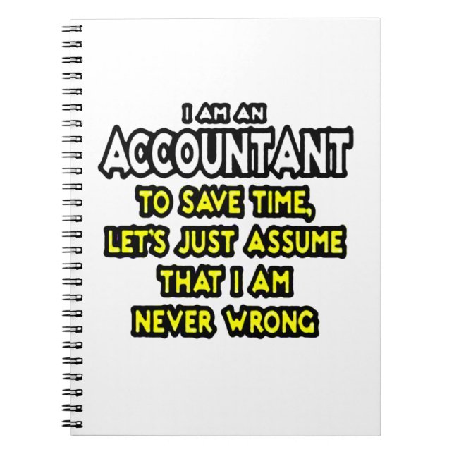 Funny Accountant Gift Ideas Notebook (Front)