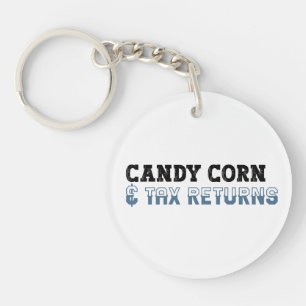 Funny Accountant Halloween - Candy Corn Keychain