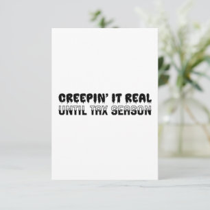 Funny Accountant Halloween - Creepin' It Real Thank You Card