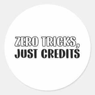 Funny Accountant Halloween - Zero Tricks Classic Round Sticker