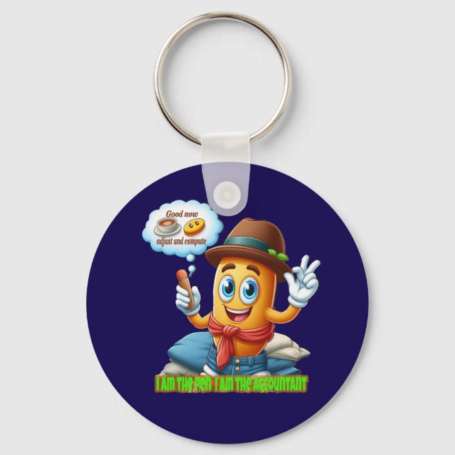 Funny Accountant Keychain (Front)