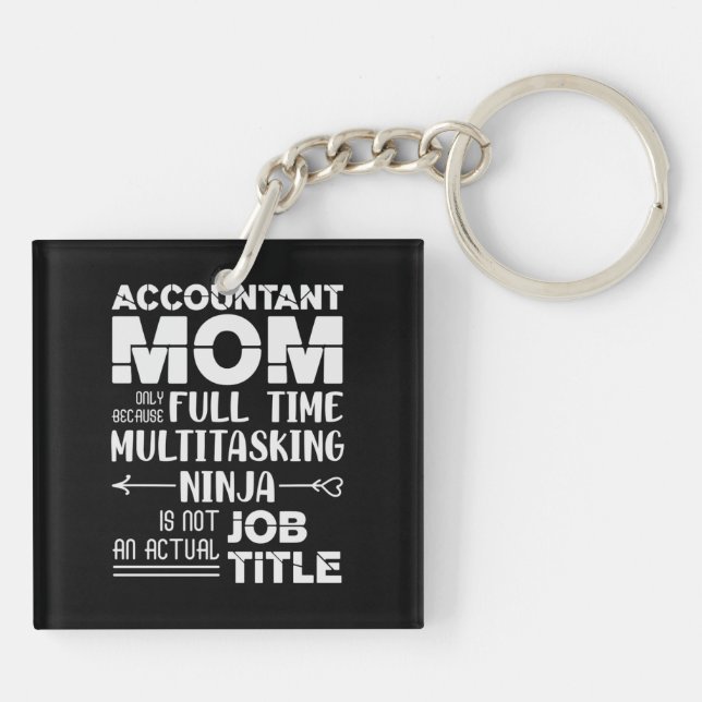 Funny Accountant Mom Keychain (Back)