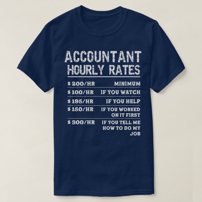 Funny Accountant Never Wrong Funny Gift Cool Sayin T-Shirt (Design Front)