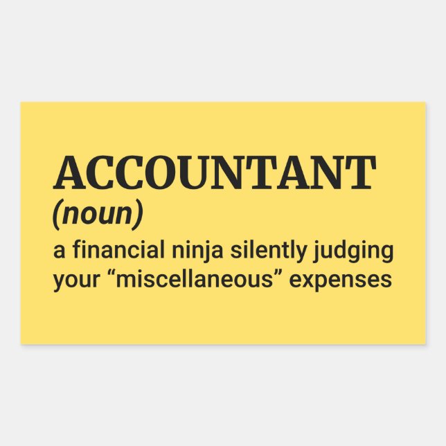 Funny Accountant Sticker (Front)