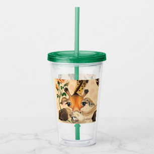 Funny Acrylic Tumbler Romantic Giraffe - Gentleman