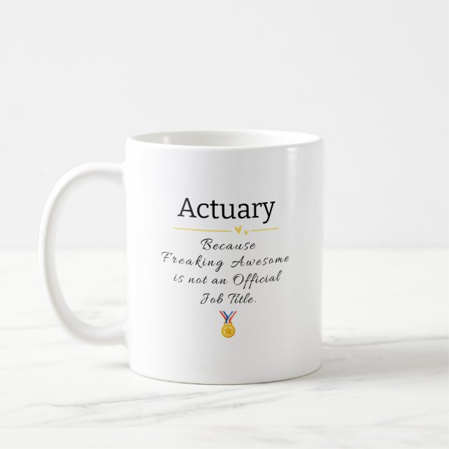 Funny Actuaire Titre du poste Café Mug (Gauche)