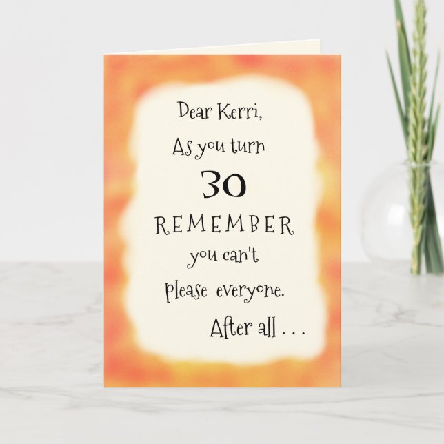Funny Add Name or Any Age Pizza Humour Greeting Card (Front)