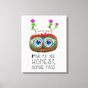 Funny Address To A Haggis Quote Canvas Print