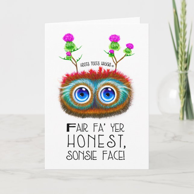 Funny Address To A Haggis Thank You Card (Front)