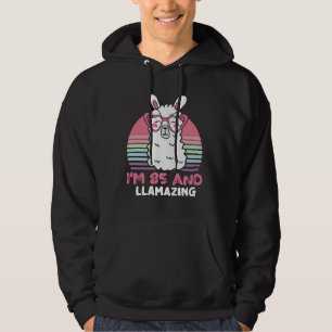 Funny Adorable Llama 85th Birthday Gift For Women Hoodie