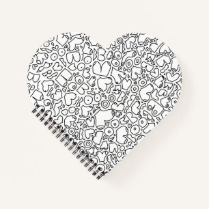 Funny adult breast pattern notebook