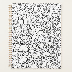 Funny adult breast pattern planner